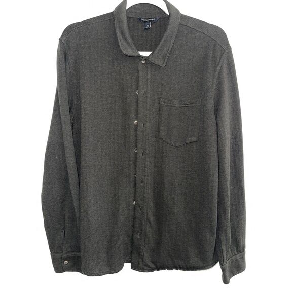 Banana Republic Men's M Charcoal Green Soft Wash Long Sleeve Button Shirt - Picture 1 of 4